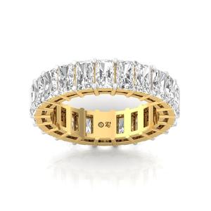Radiant Cut Lab Grown Diamond Full Eternity <b>Ring</b> in Gold with 10K Gold Plated Finish for Women - Product Image 5