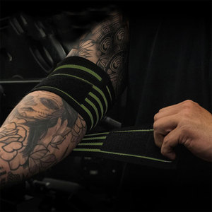 Bandes de compression robustes en nylon pour coudes, idéales pour l'haltérophilie, la musculation, l'exercice, le fitness et l'entraînement de force. - Product Image 2