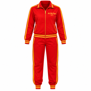PDK <b>Womens</b> Polyester Tracksuit Comfortable Athletic Clothing Set with Long Sleeve Sports <b>Jacket</b> and Elastic Waist Trousers - Product Image 3