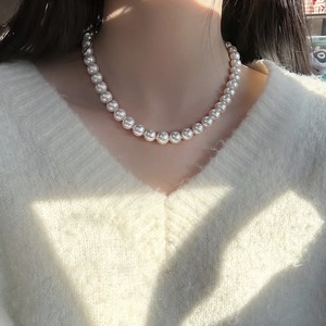 Collar de Perlas de Agua Dulce Naturales de Zhuji de 9-12 mm, Cadena de Torre de Perlas Edison con Acabado de Espejo Extremadamente Impecable y Fuerte Brillo - Product Image 2