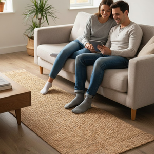Tapis de cuisine moderne antidérapant, résistant à la saleté, personnalisable, lavable, avec envers en caoutchouc, épaisseur moyenne, en polyester, fabriqué à la machine pour la maison - Product Image 3