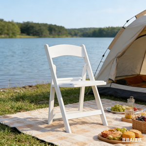 <span class=keywords><strong>เก้าอี้</strong></span>พลาสติก PP สีขาวแบบพับได้สำหรับงานแต่งงาน เบาะหุ้มไวนิล รับน้ำหนักได้ 800 ปอนด์ เหมาะสำหรับงานพิธีกลางแจ้ง งานเลี้ยงต้อนรับ และงานอีเว้นท์ต่างๆ - Product Image 1