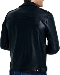 Custom Leather <b>Motorcycle</b> <b>Jacket</b> <b>Men</b> OEM Logo Classic Biker Design Premium Quality Stylish Leather Outerwear - Product Image 2