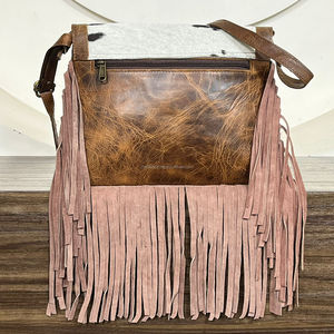 กระเป๋าสะพายข้างหนังวัวมีขอบกระเป๋าสำหรับผู้หญิงตะวันตกกระเป๋าถือหนังแท้สีน้ำตาลกระเป๋าของขวัญขายดีสำหรับเธอ - Product Image 6