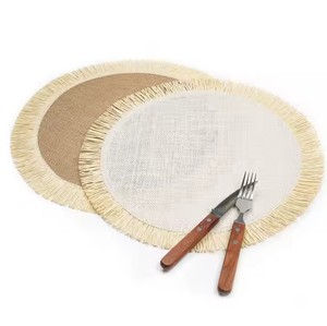 Lot de sous-verres en jute faits à la main, écologiques, en fibres naturelles, pour la décoration de table – Vente en gros, Fabricant - Product Image 4