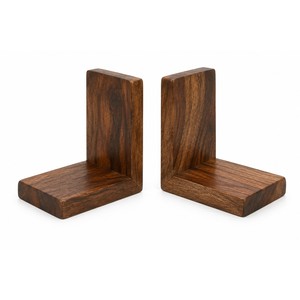 Juego de Sujetalibros de Madera de Mango al por Mayor |   Marrón Teca Oscuro Hecho a Mano |   Al por Mayor - Product Image 1