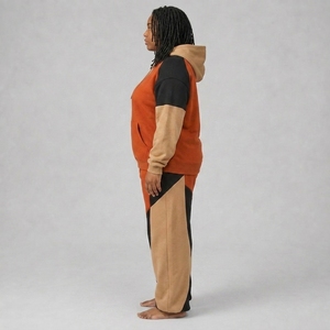 Conjunto Deportivo para Mujer con Capucha, 100% Algodón, Manga Larga, Corte Holgado, Sudadera Informal con Logotipo Estampado - Product Image 6