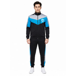 Ensemble de survêtement sportif d'hiver pour homme, haut de gamme, uni, personnalisé, respirant, léger, 100% polyester, vêtements de fitness - Product Image 1