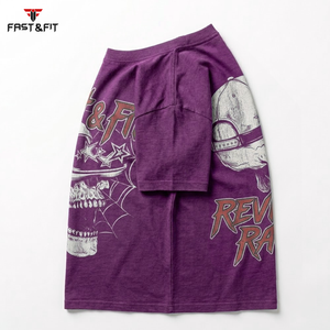 Camiseta Deportiva Personalizada al por Mayor, con Serigrafía, para Gimnasio, Talla Grande para Hombre, 100% Algodón, Gruesa, Transpirable, Muy Popular - Product Image 6