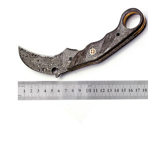 Premium Damascus Steel Pocket Folding Knife Handmade Pattern Steel Outdoor <b>Camping</b> Hiking Fishing Travel Utility <b>Tool</b> - Product Image 1