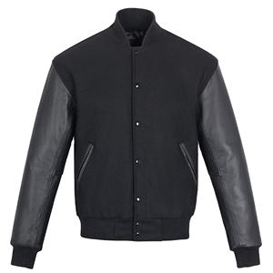 Chaqueta Varsity para Hombre, Servicio OEM, Tejido Grueso de 280 g/m², Impermeable, Transpirable, Forro Polar Cálido, Poliéster - Product Image 1