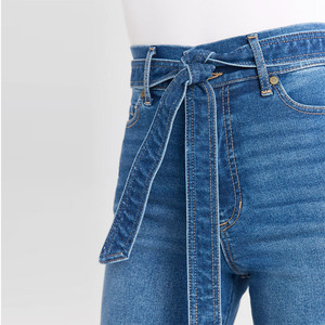 Pantalones Vaqueros de Mujer Cómodos, de Cintura Media, Pierna Recta y Corte Acampanado, Nueva Moda, Transpirables - Product Image 4