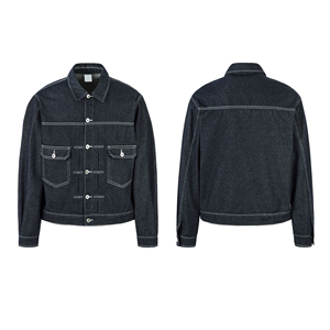 Wholesale Men Denim Jacket Custom Solid Color <b>Jeans</b> Jacket High Quality Pakistan Manufacturer Export - Product Image 4