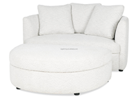 Ensemble de fauteuils d'appoint modernes en tissu Sageliving avec ottoman de rangement pour chambre à coucher et salon