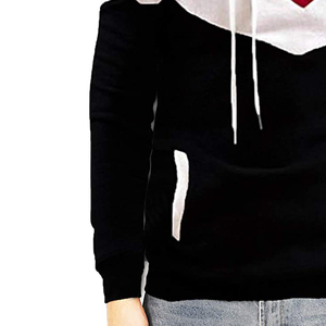 Sweat-shirt à capuche pour homme, coupe classique, décontracté, avec poche, en polyester tricoté, color block, pour l'automne - Product Image 4