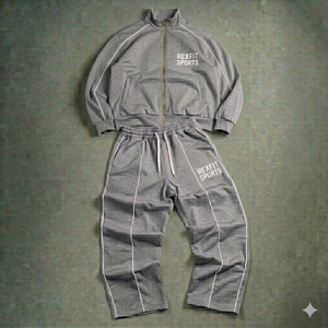 Ensemble de survêtement court réfléchissant pour hommes Rexfit Sports, coupe-vent de course, vente en gros - Product Image 1