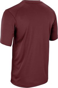 Maillot de baseball unisexe bleu marine à manches courtes, respirant, couleur unie, polyester/coton sublimé, col en V, taille élastique - Product Image 4