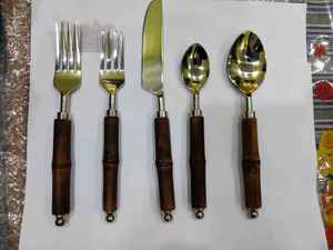 Ensemble de couverts de luxe décoratifs pour cuisine, ustensiles de table de qualité supérieure en acier inoxydable, faciles à nettoyer, pour restaurant et usage domestique - Product Image 3