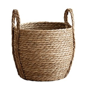 ชุดตะกร้าหวายทรงกลม 3 ใบ ตะกร้าเก็บของทำมือ ขายส่ง เป็นมิตรกับสิ่งแวดล้อม ผลิตในเวียดนาม - Product Image 6