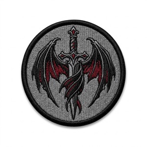 Parches bordados a máquina termoadhesivos personalizados con motivos de Vampiro, Cáliz, Murciélago y Círculo, al por mayor para ropa, chaquetas y equipamiento de motociclistas - Product Image 2