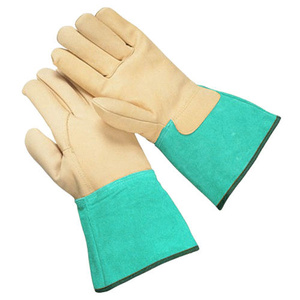 Gants de soudage TIG industriels robustes en cuir de chèvre pleine fleur certifiés CE, anti-vibrations et anti-abrasion - Product Image 4