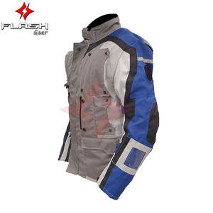 Veste d'aventure en textile Cordura imperméable avec protections homologuées CE, trois couches, toutes saisons, pour le tourisme, la conduite, les livraisons - Product Image 2