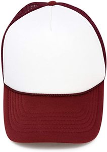Casquette de sport en maille style camionneur avec broderie main, 5 panneaux, visière incurvée, sangle réglable, couleurs unies, petite tresse - Product Image 4
