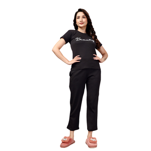 Pijamas de fábrica directa para mujer, conjunto de invierno, algodón grueso, cálido, transpirable, ropa de dormir OEM - Product Image 2