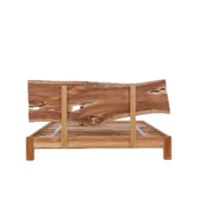 Luxury Style Natural <b>Double</b> <b>Size</b> <b>Bed</b> with Sturdy Wooden <b>Bed</b> Frame for Bedroom Furniture Decoration - Product Image 2
