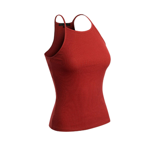 <b>Top</b> Quality Ribbed Tank <b>Tops</b> For <b>Women's</b> Red Color Sleeveless Seamless Lightweight Quick Dry <b>Compression</b> Summer Tank <b>Tops</b> - Product Image 6