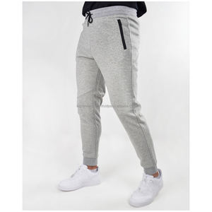 Pantalones de chándal apilados informales de cintura alta con logotipo personalizado, pantalones de chándal de algodón 100% con bolsillos laterales OEM ODM - Product Image 3