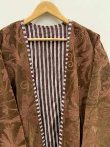 Kimono largo de terciopelo bordado Suzani, bata Suzani larga, chaqueta floral de invierno, chaqueta tipo Duster para mujer, abrigo tipo kimono, regalo para ella - Product Image 2