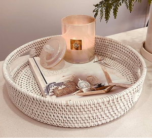 Impresionante bandeja rectangular de ratán estilo boho para oficina, fiestas promocionales, uso en mesa, decoración, la mejor calidad a tu alcance. - Product Image 6