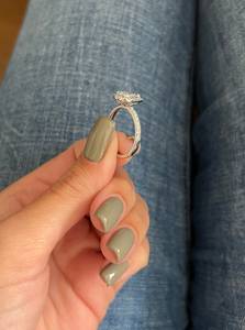Anillo Clásico con Halo de Moissanita Corte Pera VVS1 de 1 Quilate, Plata de Ley 925, Regalo Sorpresa de Aniversario para Pareja, Venta al Por Mayor - Product Image 5