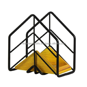 Mesa de comedor de hierro forjado negro moderno, servilletero, dispensador de pañuelos, organizador, soporte de almacenamiento de Metal empaquetado en cartón - Product Image 1