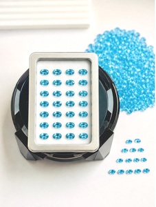 Topaze bleue naturelle, taille ovale 4x6MM-10x14MM, traitée thermiquement, pierre précieuse en vrac facettée AAA pour la fabrication de bijoux (bague, pendentif) - Product Image 6