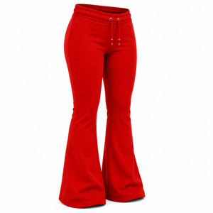 Pantalones Deportivos de Campana para Mujer con Logotipo Personalizado, Estilo Chic Y2K, Pantalones de Campana de Color Sólido, Pantalones Deportivos de Campana de Moda Premium para Mujer - Product Image 4
