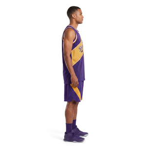 Maillot de basketball d'hiver unisexe personnalisé, sans manches, respirant, anti-bactérien, séchage rapide, grande taille, avec nom du joueur, à transfert thermique sur le devant - Product Image 3