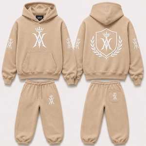 Royal Crest เสื้อฮู้ดขนแกะแบบสวมหัวมีฮู้ดเสื้อคลุมหรูหราเสื้อวอร์มใส่ตามท้องถนน - Product Image 2