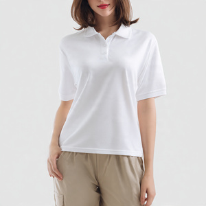 Camisas Polo de Algodón 100% al por Mayor para Mujer, Manga Corta, Corte Ajustado, Estilo Urbano, Camisa Polo de Verano para Mujer - Product Image 5