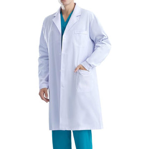 Bata de laboratorio premium con botones al frente, diseño de manga larga y múltiples bolsillos para taller industrial y actividades de trabajo diario. - Product Image 1