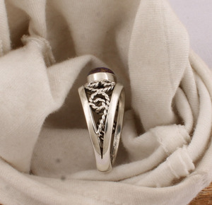 Dainty Purple Copper <b>Turquoise</b> <b>Ring</b> 925 Sterling Silver Minimalist Jewelry Stackable Purple Gemstone <b>Ring</b> for Women Thin Band - Product Image 6