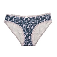 Couleur unie broderie à la mode femmes grande taille culotte coton respirant doux sexy confortable culotte pour les femmes de BD