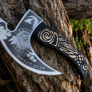 Cortador de Pizza Vikingo de Acero al Carbono Forjado a Mano, Diseño Medieval Auténtico, Ligero y Duradero - Product Image 4