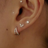 [W Island] WBL Glossy Muse Ear Acupressure Jewel Patch Stiker Telinga Transparan Motif Bunga Tahan Air Emas 24K