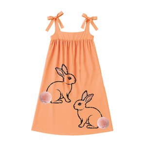 Robe d'été sans manches personnalisée de haute qualité pour filles, motif crème glacée à paillettes, imprimée sur mesure, respirante, idéale pour les fêtes - Product Image 5