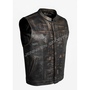 Chaleco de Cuero Antiguo para Motocicleta, Diseño Personalizado Unisex, Transpirable, Opciones de Tallas Grandes para Verano e Invierno, Servicio OEM/ODM - Product Image 2