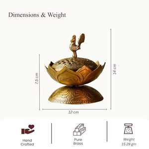 Brûleur d'encens en laiton fait main avec motif de lotus pour usage religieux, diffuseur d'aromathérapie de style chinois, décoration toute saison - Product Image 2