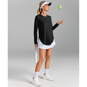 Camiseta deportiva de manga larga para mujer, camiseta de gimnasio ultrasuave, camiseta deportiva elástica para correr, entrenar y hacer yoga - Product Image 2