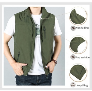 Men's Lightweight Sleeveless <b>Vest</b> Zipper Waistcoat Multi Pocket Outerwear for Fishing <b>Travel</b> Photography - Product Image 2